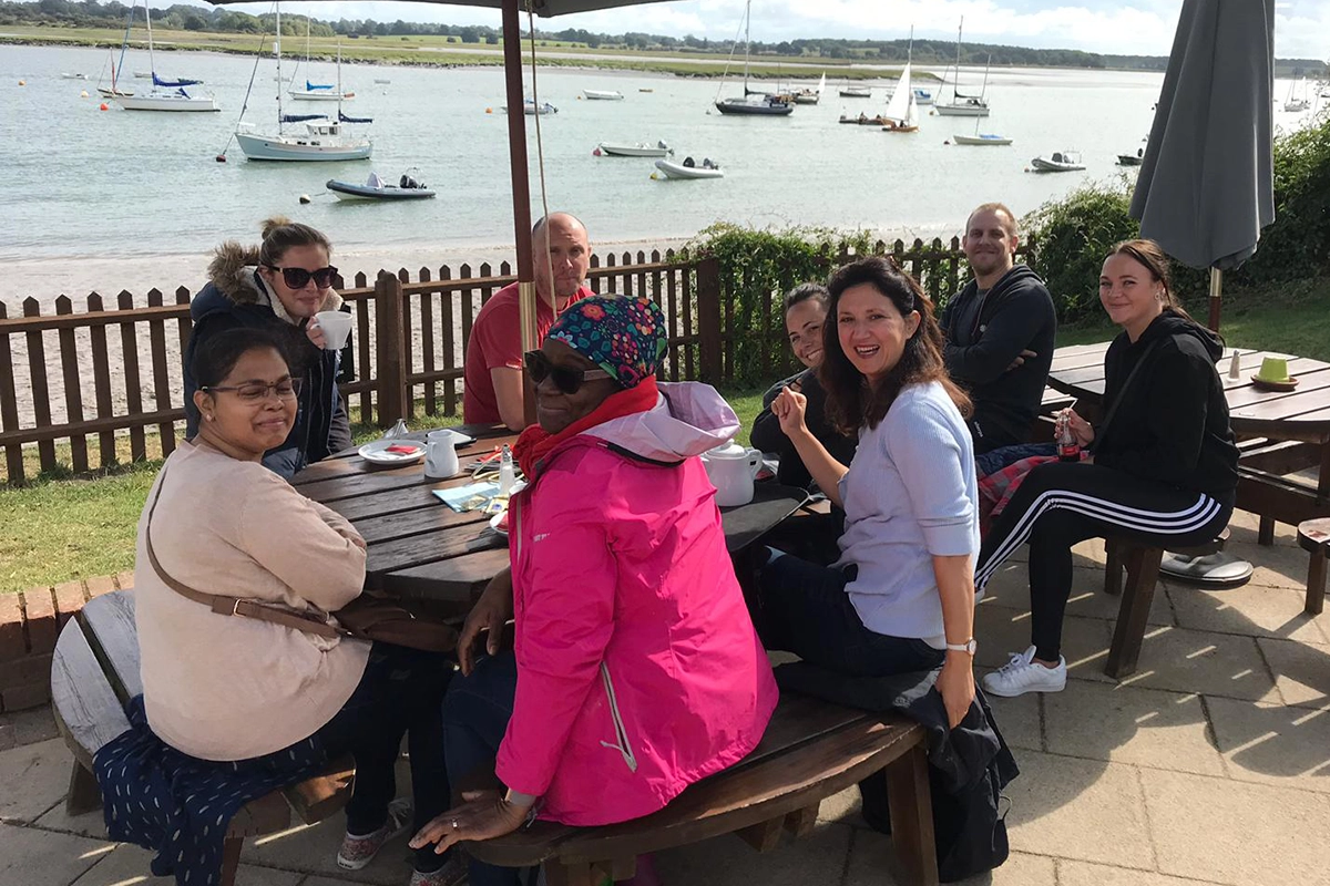 Image of Staff at lunch